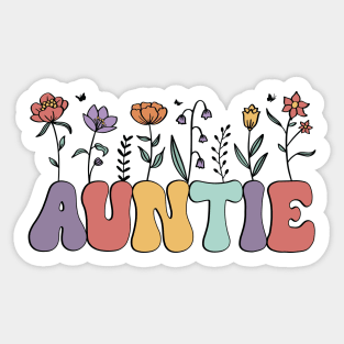 Auntie Floral Sticker